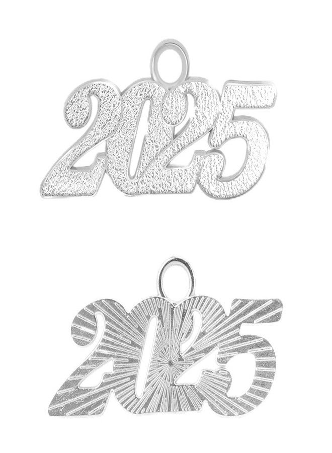 STARKET 2025 Graduation Tassel, 2 Pcs Silver Graduation Tassel 2025 - Image 1